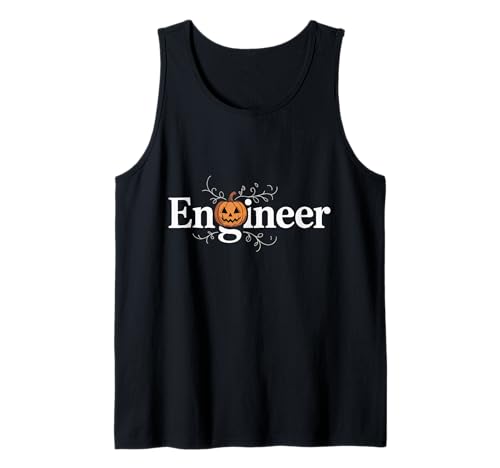 Engineering Halloween Ingenieur Gruseliges Pumpken für Männer Frauen Tank Top von Engineer Halloween Engineering Apparel Funny