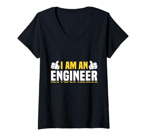 Damen I Am An Engineer Engineering Humor Design T-Shirt mit V-Ausschnitt von Engineer Nerd STEM Logic Men Women Kids