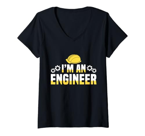 Damen I Am An Engineer Engineering Humor Design T-Shirt mit V-Ausschnitt von Engineer Nerd STEM Logic Men Women Kids