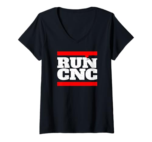 Damen Run CNC Shirt Lustiges CNC Machinist Shirt für Herren Vintage T-Shirt mit V-Ausschnitt Damen Run CNC Shirt Lustiges CNC Machinist Shirt für Herren Vintage T-Shirt mit V-Ausschnitt von Engineering CNC Professional Shirt
