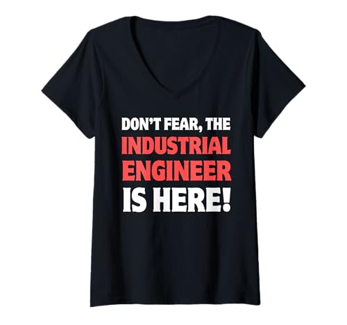Damen Keine Angst, der Wirtschaftsingenieur ist Hier Funny Engineering T-Shirt mit V-Ausschnitt Damen Keine Angst, der Wirtschaftsingenieur ist Hier Funny Engineering T-Shirt mit V-Ausschnitt von Engineering Graduate And Engineer Apparel