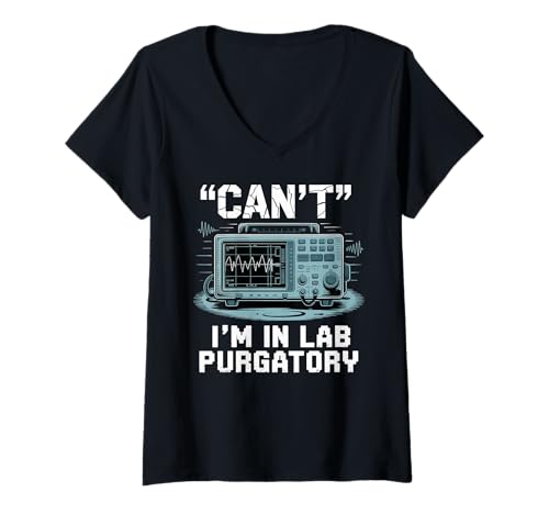 Damen Kann ich nicht in Lab Purgatory Meme sein T-Shirt mit V-Ausschnitt Damen Kann ich nicht in Lab Purgatory Meme sein T-Shirt mit V-Ausschnitt von Engineering Memes Humor by NLTS