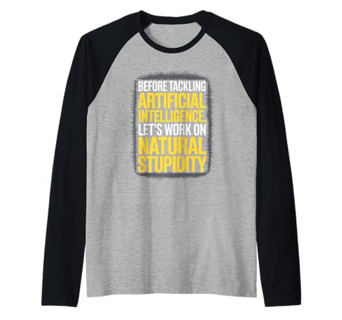 Lustiger Spruch über natürlichen Sarkasmus versus KI-Logik Frauen Männer Raglan Lustiger Spruch über natürlichen Sarkasmus versus KI-Logik Frauen Männer Raglan von Engineers Nerds Programmers Tech Humor Smart Joke