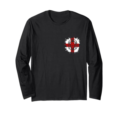 Englische Flagge St. George, Herren, Damen, Kinder, Jungen, Mädchen Langarmshirt Englische Flagge St. George, Herren, Damen, Kinder, Jungen, Mädchen Langarmshirt von England Flag English Apparel