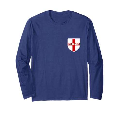 Englische Flagge St. Georges Englisch Badge Kinder Damen Herren Langarmshirt von England Flag English Apparel