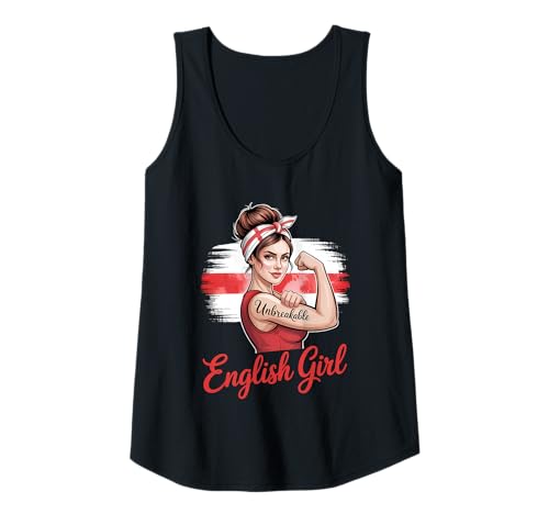 Damen Englische Flagge, unzerbrechlich, Stolz, Starke England-Flagge Tank Top Damen Englische Flagge, unzerbrechlich, Stolz, Starke England-Flagge Tank Top von England Flag English Roots