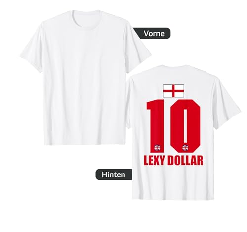 England Sauf Trikot Herren Lexy Dollar Saufnamen T-Shirt von England Sauf Trikot - England Trikot Merch