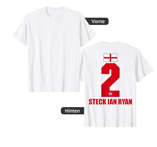 England Sauf Trikot Herren Steck Ian Ryan Saufnamen T-Shirt von England Sauf Trikot - England Trikot Merch