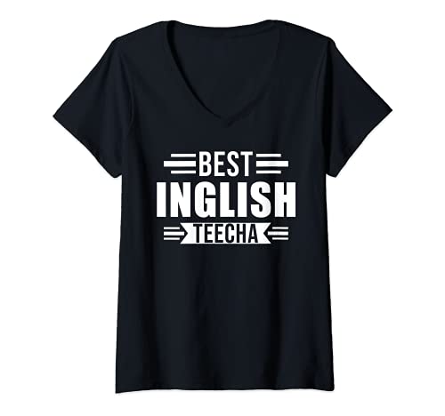 Damen Englisch Lehrer Lehrerin Lehrer T-Shirt mit V-Ausschnitt Damen Englisch Lehrer Lehrerin Lehrer T-Shirt mit V-Ausschnitt von Englisch Lehrer & Beruf Geschenk