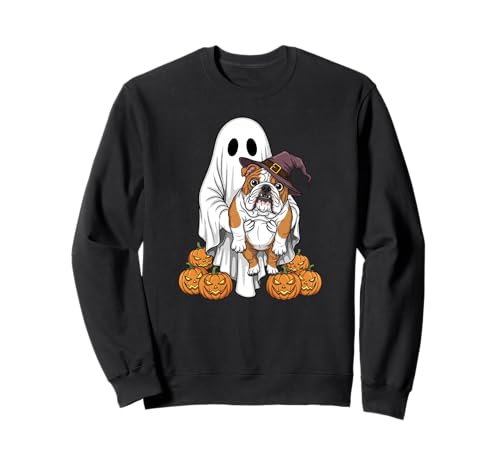 Ghost Englische Bulldogge Kürbis Halloween Kinder Herren Damen Sweatshirt Ghost Englische Bulldogge Kürbis Halloween Kinder Herren Damen Sweatshirt von English Bulldog Cute Halloween Outfits Boy Girl