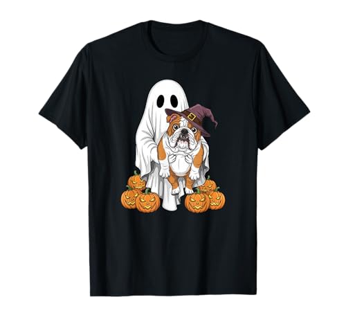 Ghost Englische Bulldogge Kürbis Halloween Kinder Herren Damen T-Shirt Ghost Englische Bulldogge Kürbis Halloween Kinder Herren Damen T-Shirt von English Bulldog Cute Halloween Outfits Boy Girl