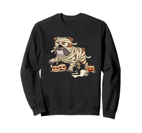 Englische Bulldogge Mumie Kürbis Halloween Kinder Herren Damen Sweatshirt Englische Bulldogge Mumie Kürbis Halloween Kinder Herren Damen Sweatshirt von English Bulldog Lovers Halloween Outfits Boy Girl