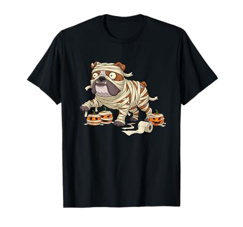 Englische Bulldogge Mumie Kürbis Halloween Kinder Herren Damen T-Shirt Englische Bulldogge Mumie Kürbis Halloween Kinder Herren Damen T-Shirt von English Bulldog Lovers Halloween Outfits Boy Girl