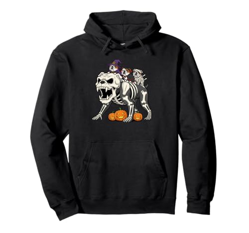 Englische Bulldogge Skelett Mama Hexe Halloween Herren Damen Pullover Hoodie Englische Bulldogge Skelett Mama Hexe Halloween Herren Damen Pullover Hoodie von English Bulldog Lovers Halloween Outfits Boy Girl