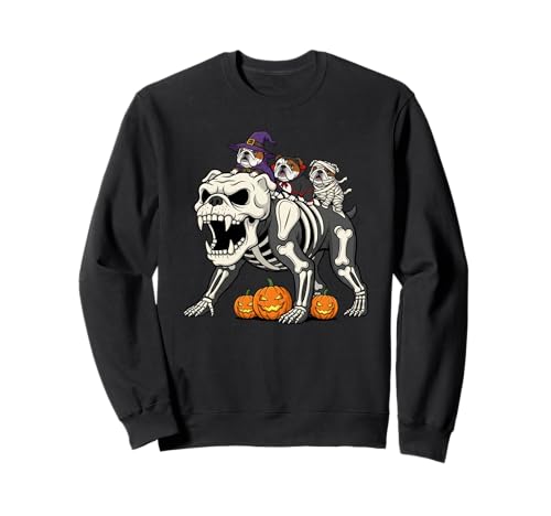 Englische Bulldogge Skelett Mama Hexe Halloween Herren Damen Sweatshirt Englische Bulldogge Skelett Mama Hexe Halloween Herren Damen Sweatshirt von English Bulldog Lovers Halloween Outfits Boy Girl