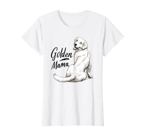 Golden Mama Gifts White Golden Retriever Mom Dog Love Puppy T-Shirt Golden Mama Gifts White Golden Retriever Mom Dog Love Puppy T-Shirt von Funny English Cream Golden White Retriever Gifts