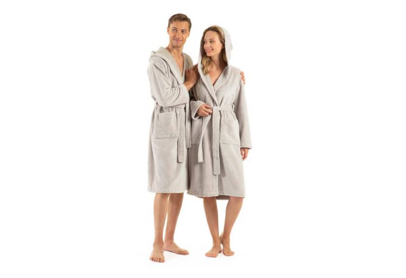 English Home Bademantel ENGLISH HOME Bademantel Damen Flauschig, Bademantel Herren mit Kapuze von English Home