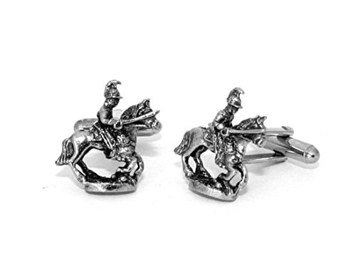 Manschettenknöpfe Soldat-Kavallerie (mit Geschenk-Box) von English Pewter Bijouterie