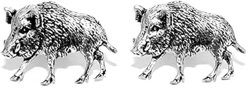 Manschettenknöpfe Wildschweinen (mit Geschenk-Box) von English Pewter Bijouterie