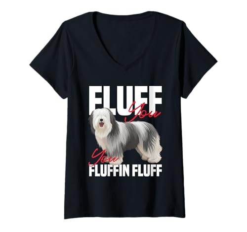 Damen Hundebesitzer Englischer Schäferhund Puppy Fluff You Englischer Schäferhund T-Shirt mit V-Ausschnitt Damen Hundebesitzer Englischer Schäferhund Puppy Fluff You Englischer Schäferhund T-Shirt mit V-Ausschnitt von English Sheepdog Clothing For Dog Enthusiast