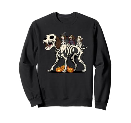 English Springer Spaniel Mummy Witch Halloween Herren Damen Sweatshirt von English Springer Spaniel Halloween Outfit Boy Girl