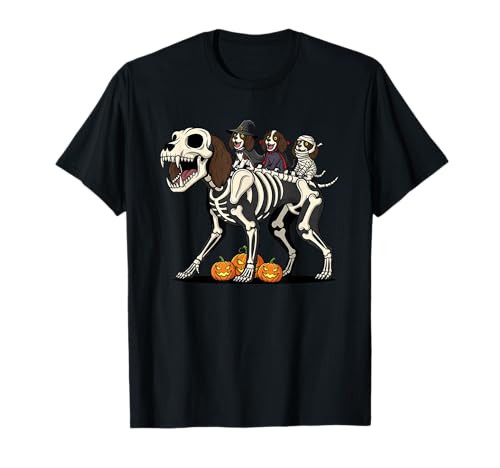 English Springer Spaniel Mummy Witch Halloween Herren Damen T-Shirt von English Springer Spaniel Halloween Outfit Boy Girl