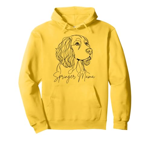 Englischer Springspaniel Mama Springer Mama Line Art Artistic Pullover Hoodie von English Springer Spaniel Lover Funny Gift Design