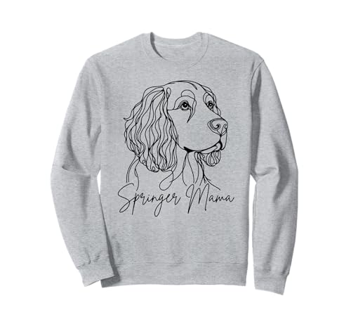 Englischer Springspaniel Mama Springer Mama Line Art Artistic Sweatshirt von English Springer Spaniel Lover Funny Gift Design