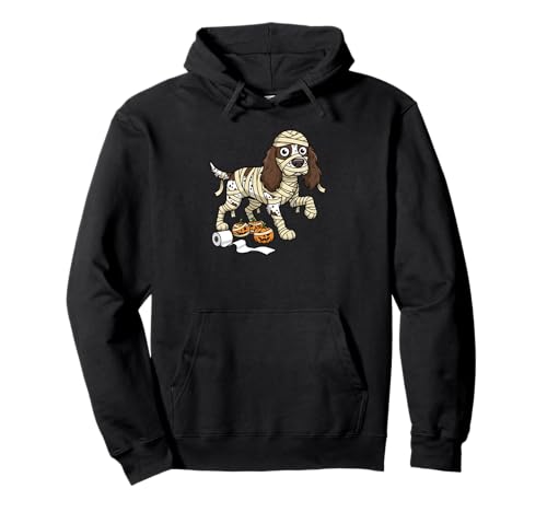 English Springer Spaniel Mummy Kürbis Halloween Herren Damen Pullover Hoodie von English Springer Spaniel Lovers Halloween Outfits