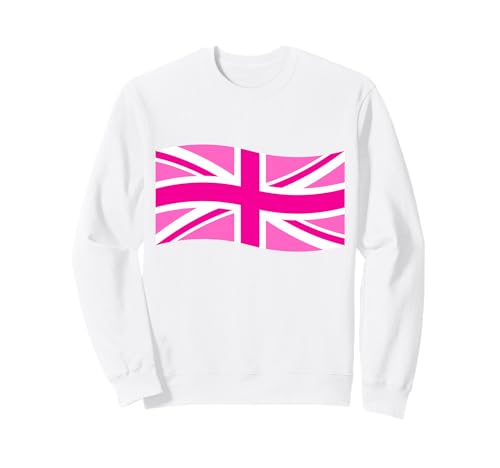 Rosa britische Flagge Union Jack in Pink für Damen Frauen Mädchen Sweatshirt Rosa britische Flagge Union Jack in Pink für Damen Frauen Mädchen Sweatshirt von English Women Unite Celebrate British Ladies Pink