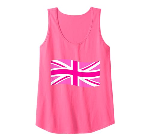 Rosa britische Flagge Union Jack in Pink für Damen Frauen Mädchen Tank Top Rosa britische Flagge Union Jack in Pink für Damen Frauen Mädchen Tank Top von English Women Unite Celebrate British Ladies Pink