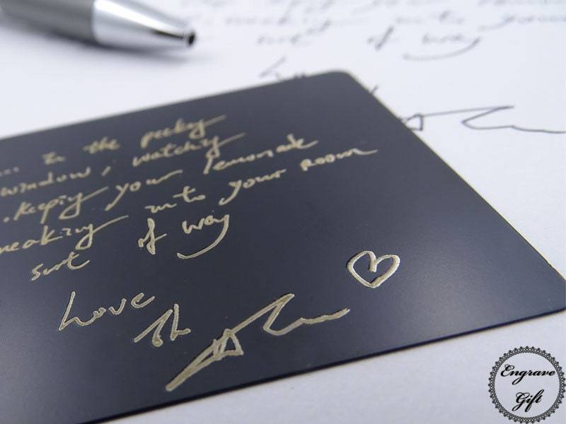 Personalisierter Stahlbrieftascheneinsatz - Individuell Gravierte Erinnerungskarte Für Ehemann, Freund, Vater Oder Als Geschenk Zum Jahrestag von EngraveGift