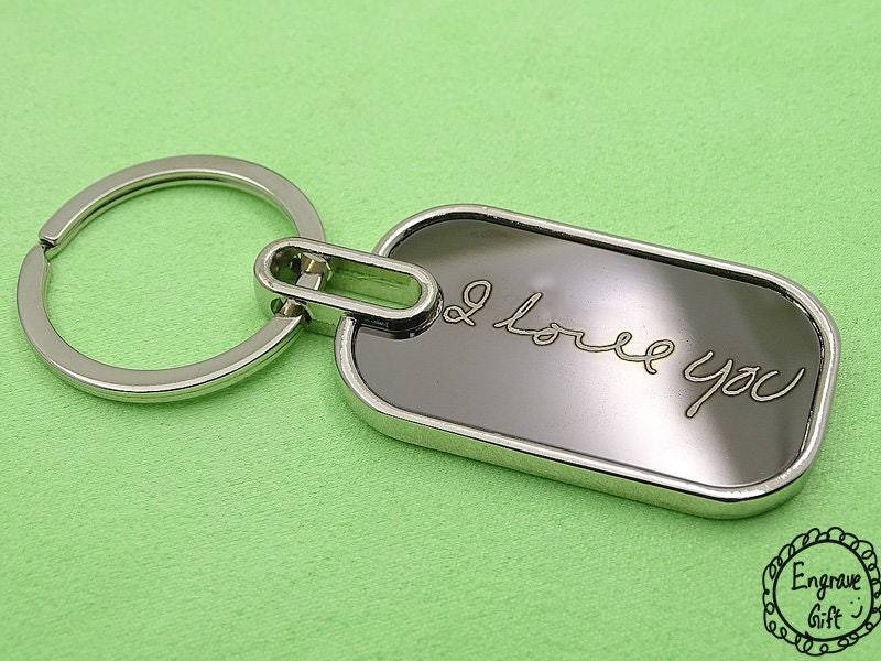 Benutzerdefinierte Handschrift Unterschrift Für Kinder Replica Logo Bild Gedenkschlüsselbund von EngraveGift