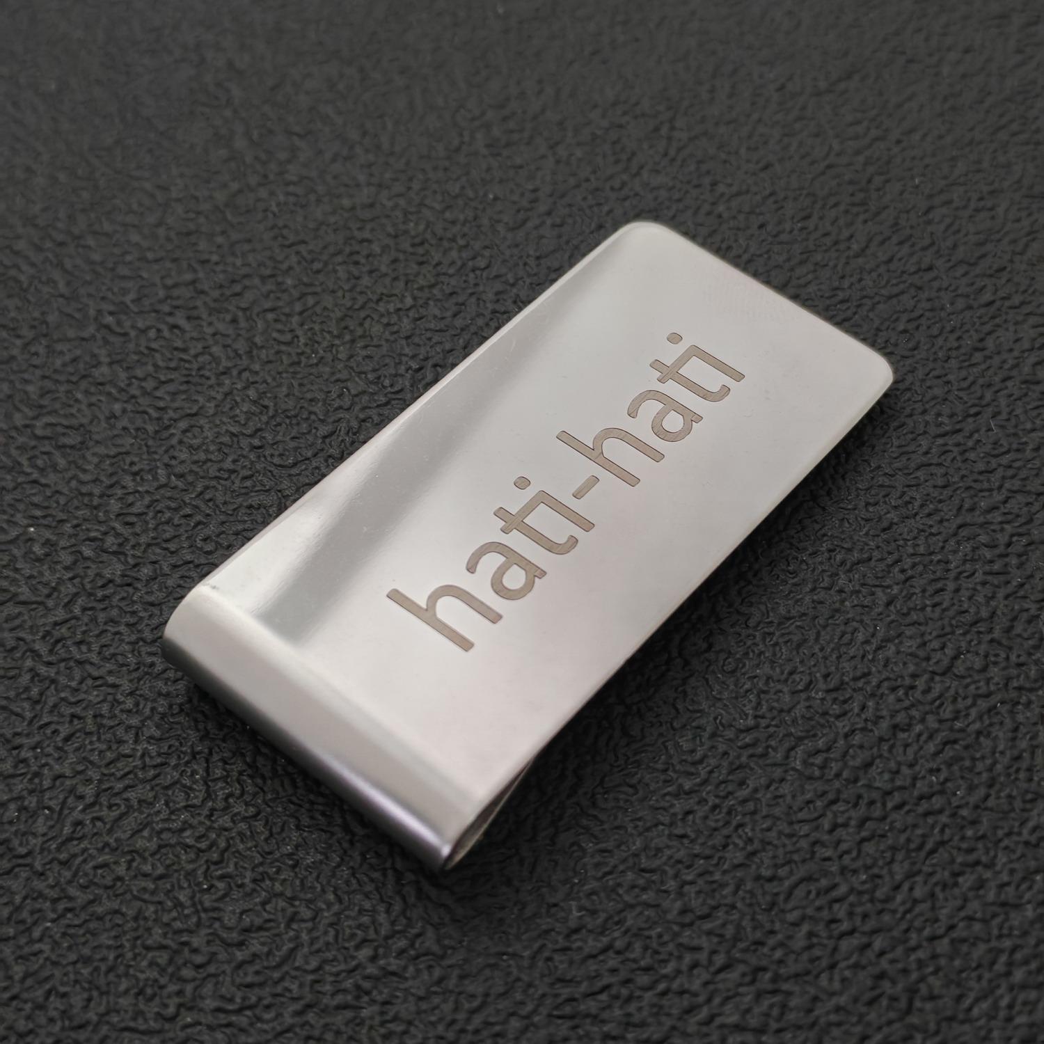 Personalisierte Gedenk Geldklammer - Personalisiertes Stahl Geschenk Für Freund, Individuelle Handschrift Oder Individueller Fingerabdruck von EngraveGift