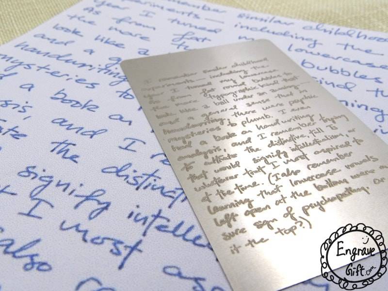 Brieftaschenkarte Mit Gravur - Personalisierter Edelstahleinsatz Benutzerdefiniertes Andenken Oder Jubiläumsgeschenk von EngraveGift