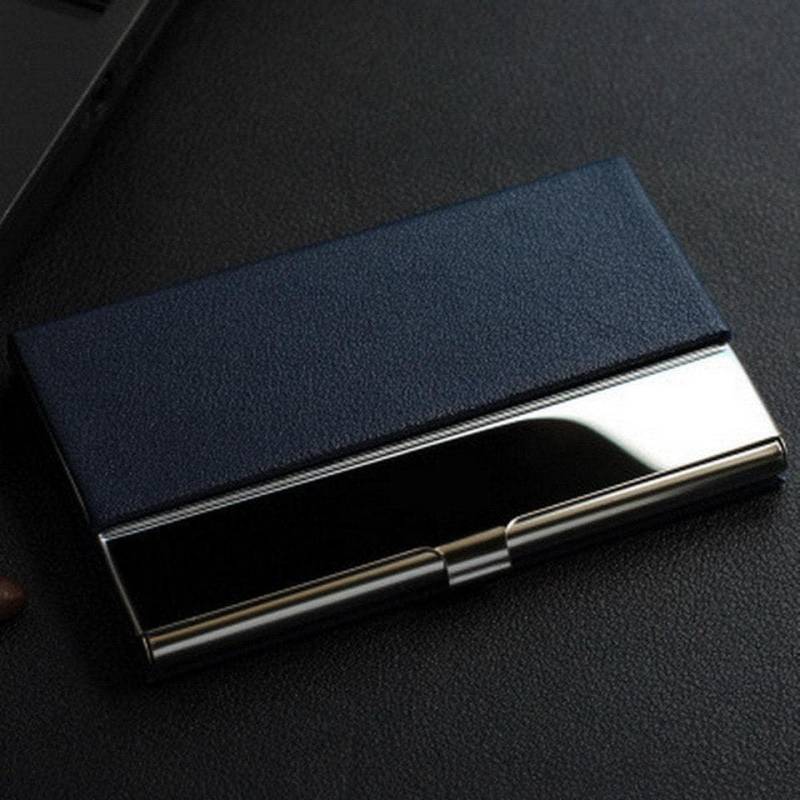 Personalisierter Visitenkartenhalter Im Text Handgeschriebenes Logo Lasergraviertes Kunstleder 12 Farben Erhältlich von EngraveGift