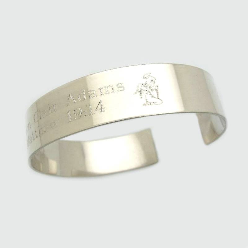 Erinnerung Armband Sterling Silber Weihnachten Sympathie Schmuck Geschenk Gelassenheit Gebetsmanschette Trauer Verlust Eines Geliebten Engel von EngravedJewelry