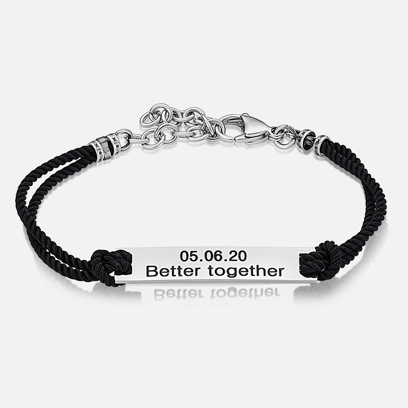 Personalisierte Herren Armbänder Vegan Armband Mit Gravur Geburtstag Vatertag Hochzeit Weihnachtsgeschenke Für Ihn Papa Freund Ehemann Jahrestag von Engraveitnow07