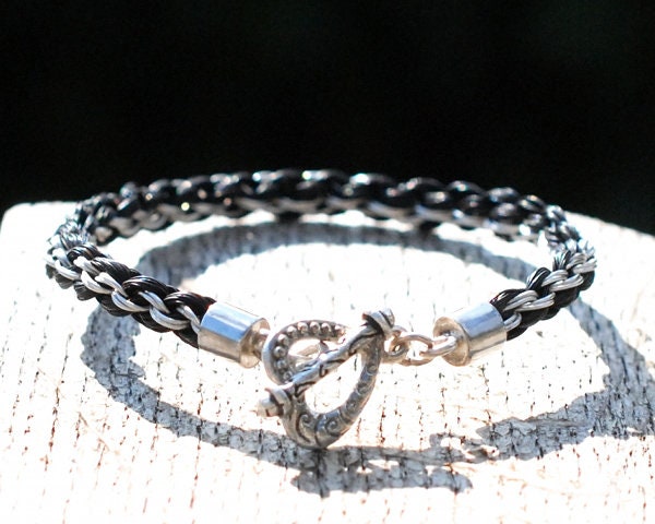 Benutzerdefinierte Rosshaar Armband, Sterling Silber Schmuck, Pferde Pferd Geschenk von Enigmahorse