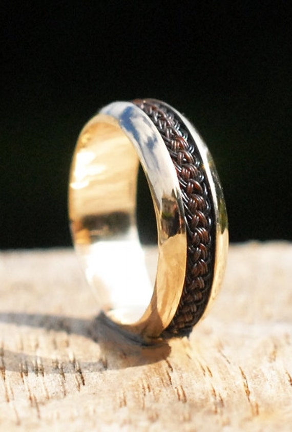 Benutzerdefinierte Rosshaar Ring, 9 Karat Gold Ring, Rose Gold Pferdehaar Ring, Sterling Silber Ring, Asche Ring Benutzerdefinierte Rosshaar Ring, 9 Karat Gold Ring, Rose Gold Pferdehaar Ring, Sterling Silber Ring, Asche Ring von Enigmahorse