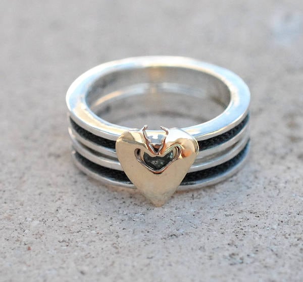 Benutzerdefinierte Rosshaar-Ring, Terling Silber 9Ct Gold Rose Gimmel-Ring, Haustier Pelzring, Asche-Ring Benutzerdefinierte Rosshaar-Ring, Terling Silber 9Ct Gold Rose Gimmel-Ring, Haustier Pelzring, Asche-Ring von Enigmahorse