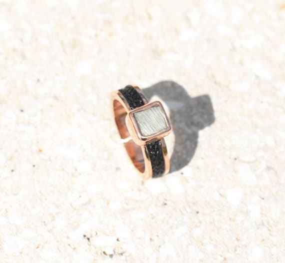 Pferd Hoof Ring Pferdehaar-Ring, Sterling Silber Huf Ring, 9 Kard Gold Ring Pferd Hoof Ring Pferdehaar-Ring, Sterling Silber Huf Ring, 9 Kard Gold Ring von Enigmahorse