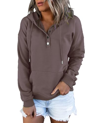 Eniloyal Kapuzenpullover Damen Hoodie Sweatshirt mit Kapuze Pullover Pulli Herbst Langarm Oberteile Sweater Kapuzenshirt von Eniloyal