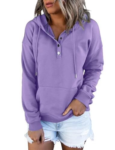 Eniloyal Kapuzenpullover Damen Hoodie Sweatshirt mit Kapuze Pullover Pulli Herbst Langarm Oberteile Sweater Kapuzenshirt von Eniloyal