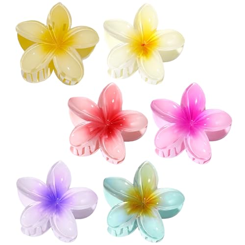EnixwH 6 Stück Blumen Haarklammer, Rutschfest Haarspange Blume, Egg Flower Hair Claw Clips Blumen Spange Niedliche Blumenförmige Niedliche Blumenförmige für Frauen Mädchen Haarstyling Zubehör von EnixwH