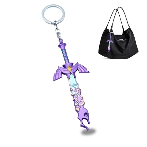 EnixwH Zelda Schlüsselanhänger Tears of Kingdom Schlüsselring, Decayed Master Sword Schlüsselanhänger, Zelda Master Schwert Keychain, Zelda Anime SchlüSselanhäNger für Kinder Fans Geschenk von EnixwH