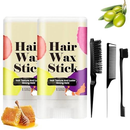 2 Pcs Hair Wax Stick Wax Stick For Hair Haarwachs Stick Wachs Stick Haare Hair Stick Geeignet Für Perücken Krauses Lockiges Haar Kinderhaar Frisuren Kaputtes Haar Koteletten-Styling 3 Kämme 2 Pcs Hair Wax Stick Wax Stick For Hair Haarwachs Stick Wachs Stick Haare Hair Stick Geeignet Für Perücken Krauses Lockiges Haar Kinderhaar Frisuren Kaputtes Haar Koteletten-Styling 3 Kämme von Eniyou