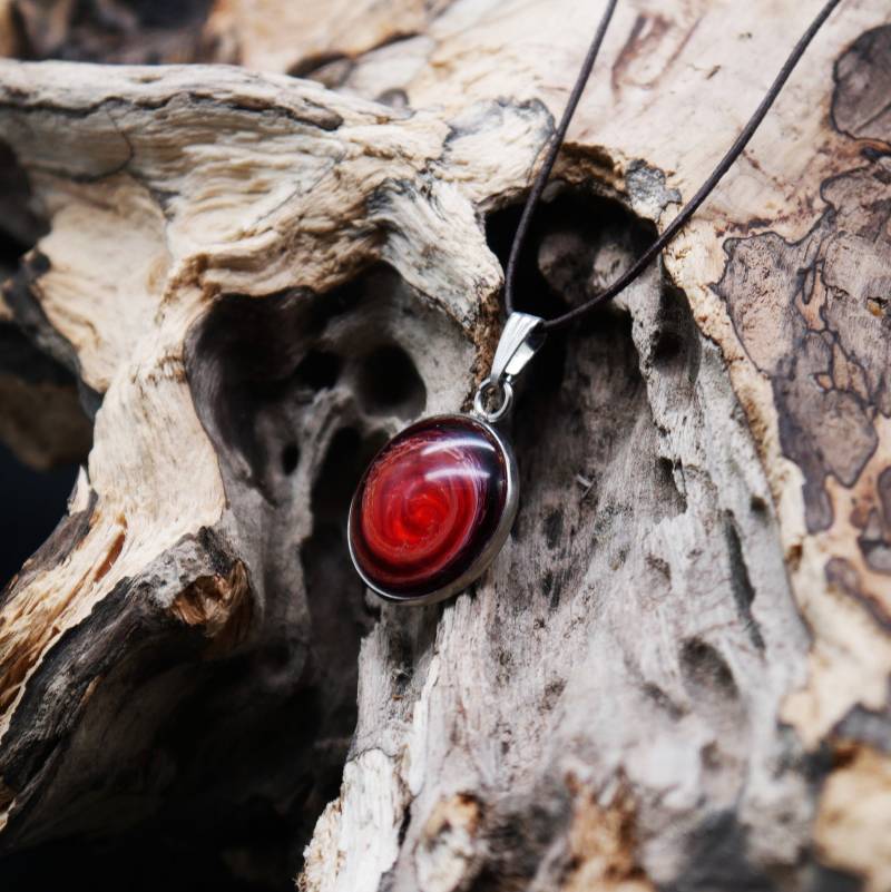 Anhänger - Halskette Epoxidharz Unikat Halsschmuck Kette von Enjearth