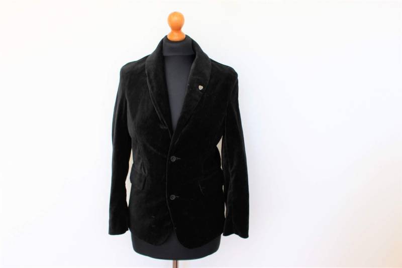 Schwarzer Samt Blazer Tommy Hilfiger Samtjacke Schwarz Baumwolle Damen Classic Military Sporty Groß Klein Bis Mittelgroß Schwarzer Samt Blazer Tommy Hilfiger Samtjacke Schwarz Baumwolle Damen Classic Military Sporty Groß Klein Bis Mittelgroß von EnjoyMyVintage