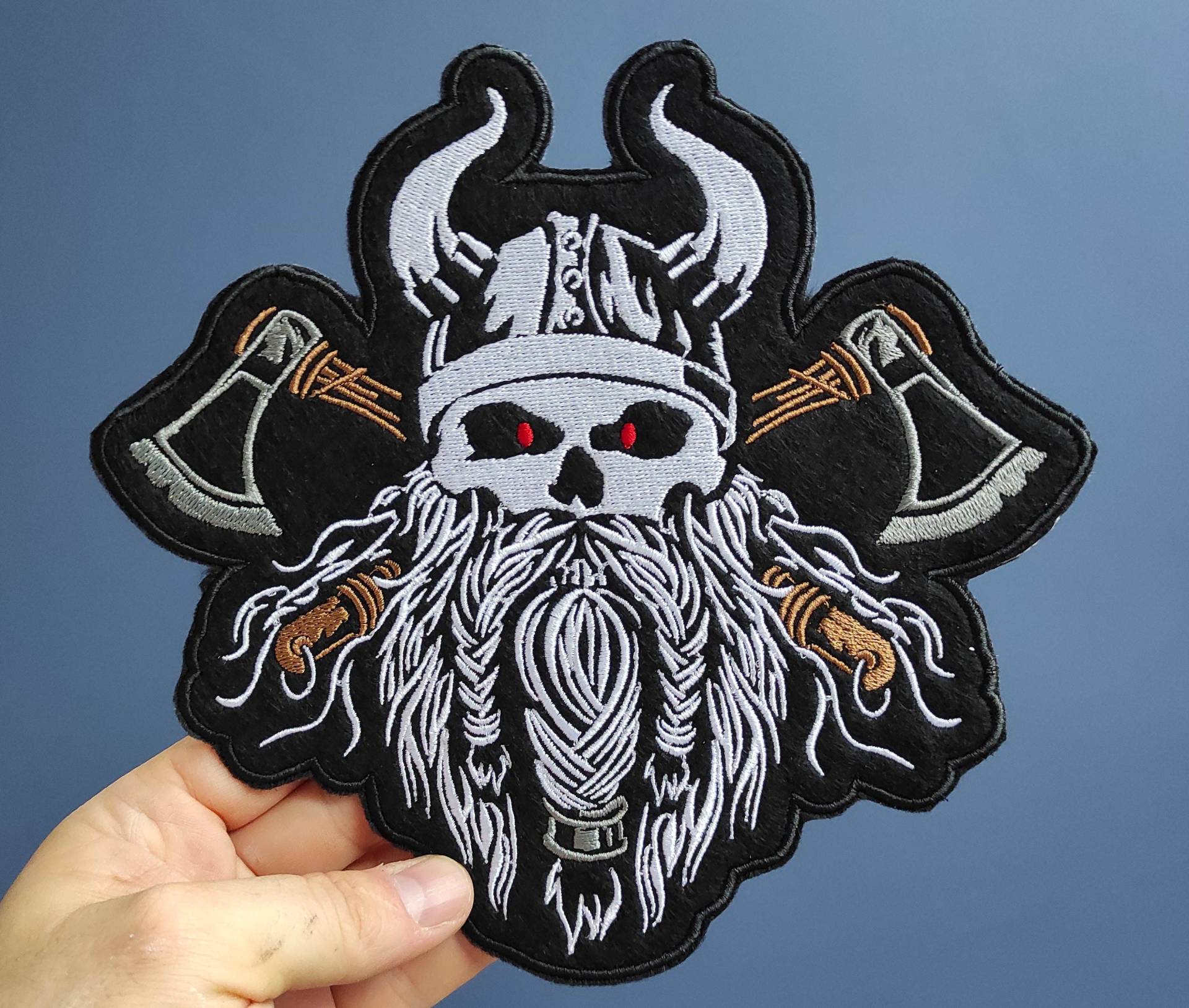 Odin Viking Großer Rücken Aufnäher Für Custom Biker Weste, Bestickter Aufnäher, Harley Davidson von EnjoyPatchesWorld